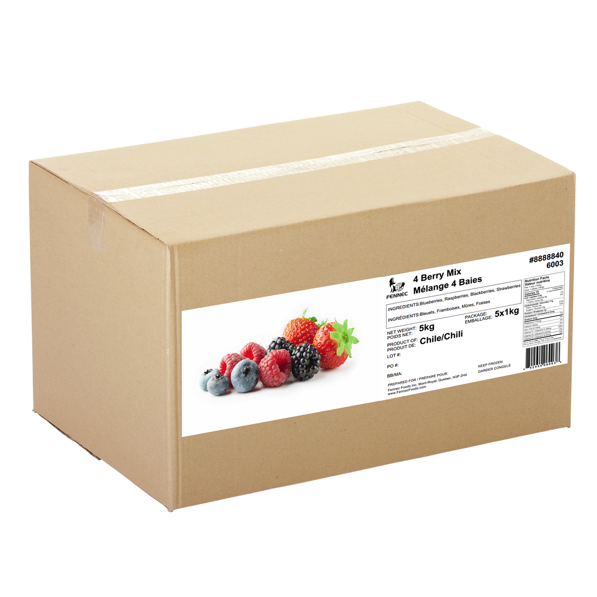 Fennec Frozen Four Berry Mix
5 x 1 kg