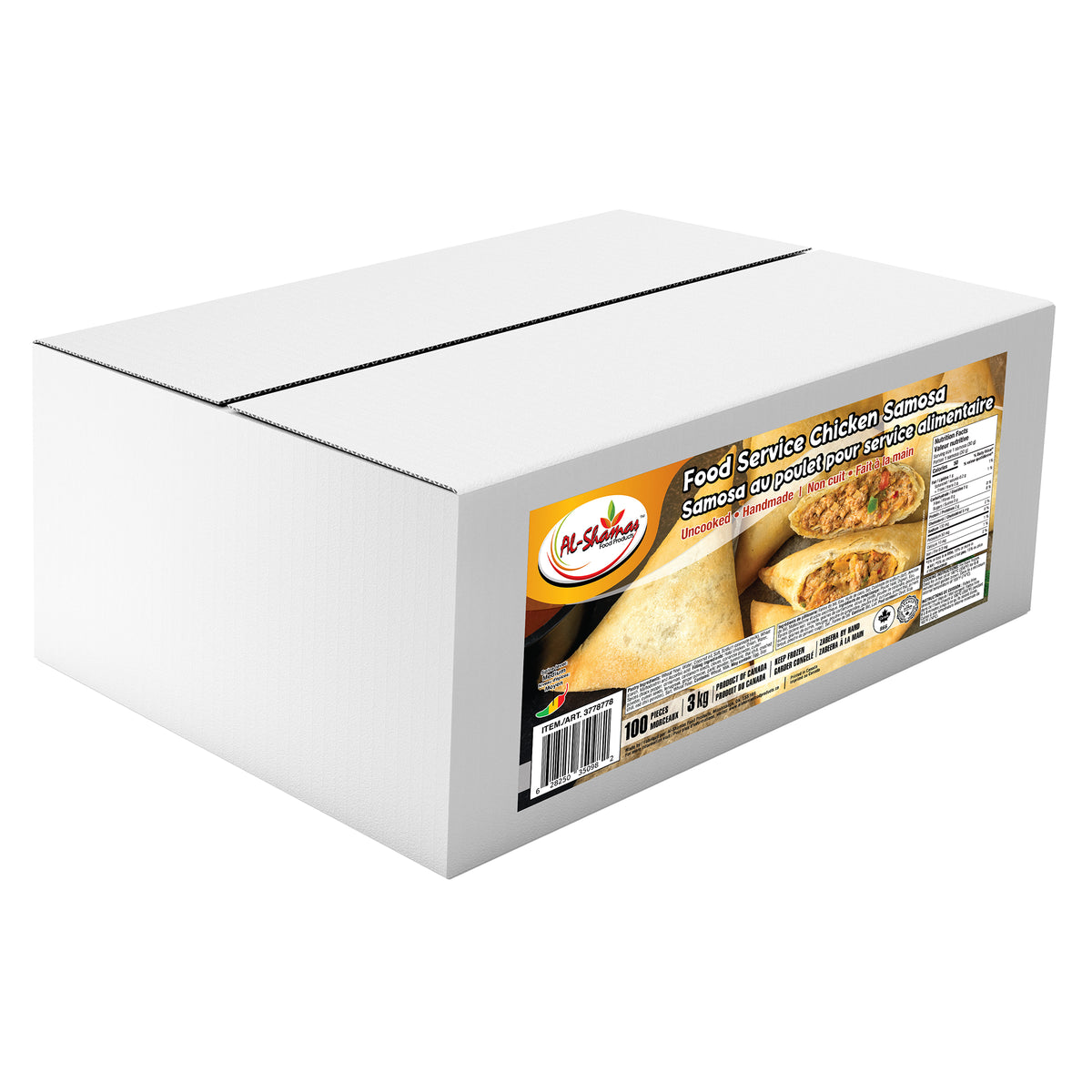 AL-SHAMAS
CHICKEN SAMOSA
100 x 30 g