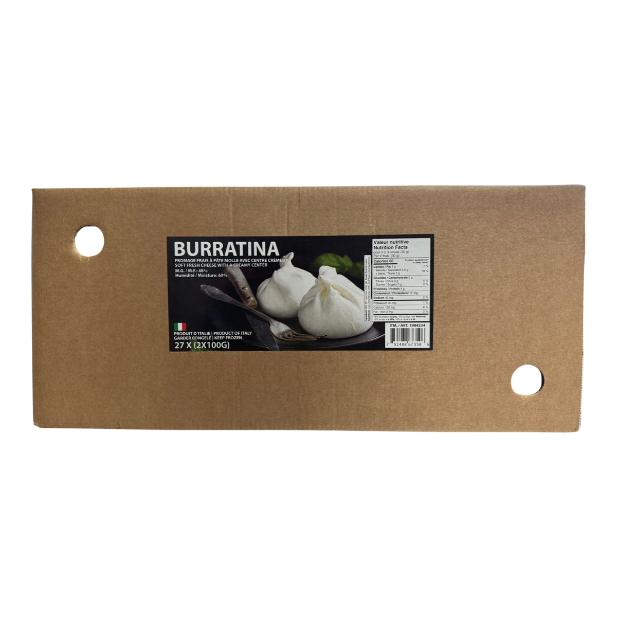 BURRATINA
FROZEN BURRATA
27 x 200 g