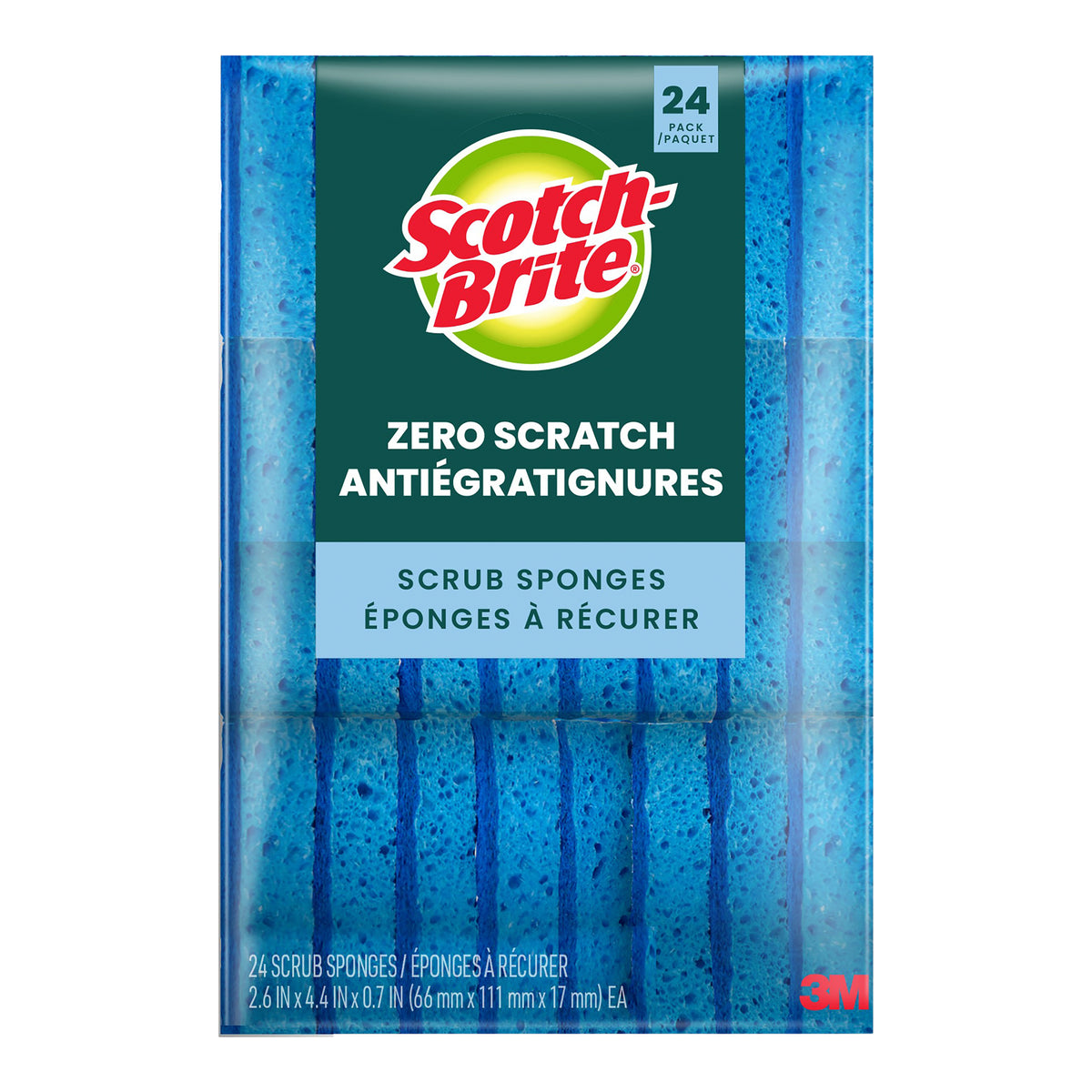Scotch-Brite Zero Scratch Sponges (Pack of 24)