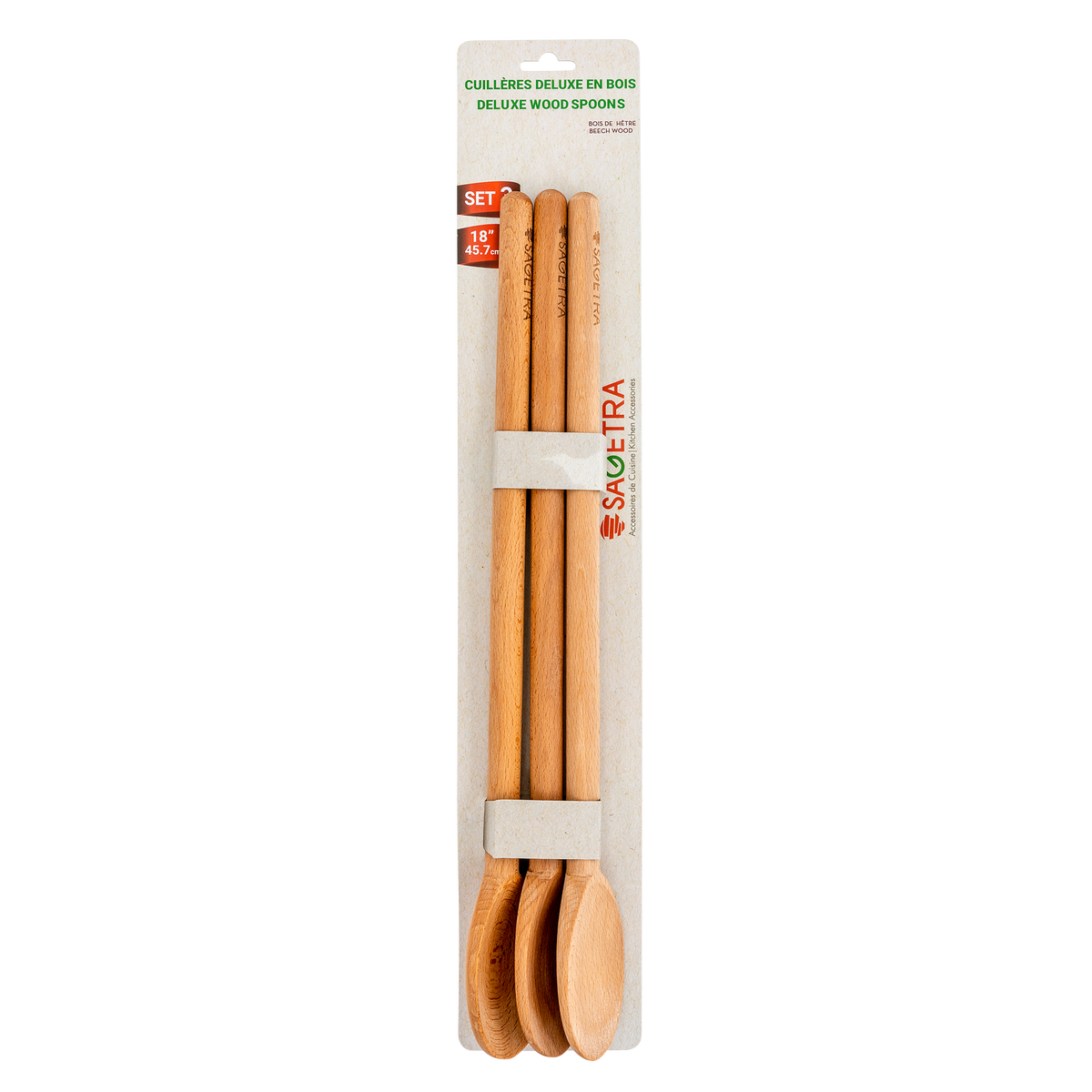 Sagetra Beechwood Spoon 4 5.72 cm (18 in)
Pack of 3