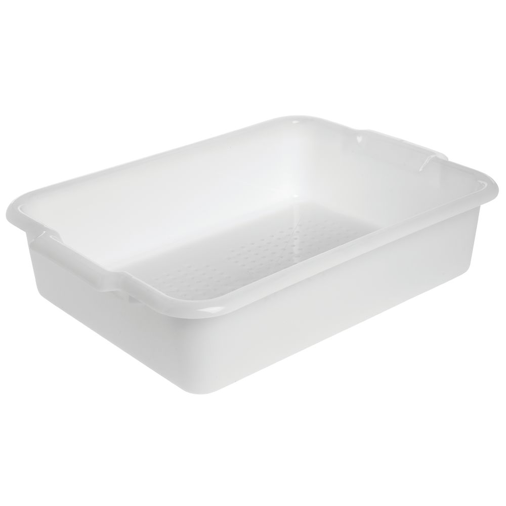 Vollrath White Bus Bin, 5" Deep