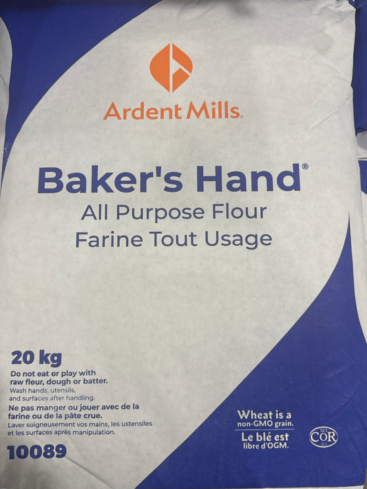Bakers Hand All Purpose, bleached flour 20 kg ￼