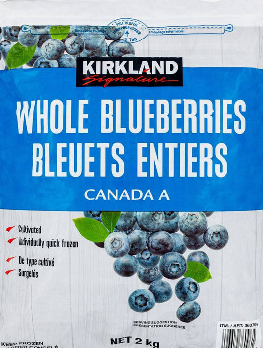 KIRKLAND 
WHOLE BLUEBERRIES
2 kg