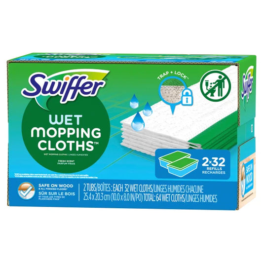 SWIFFER
SWEEPER WET CLOTHS
PACK OF 64