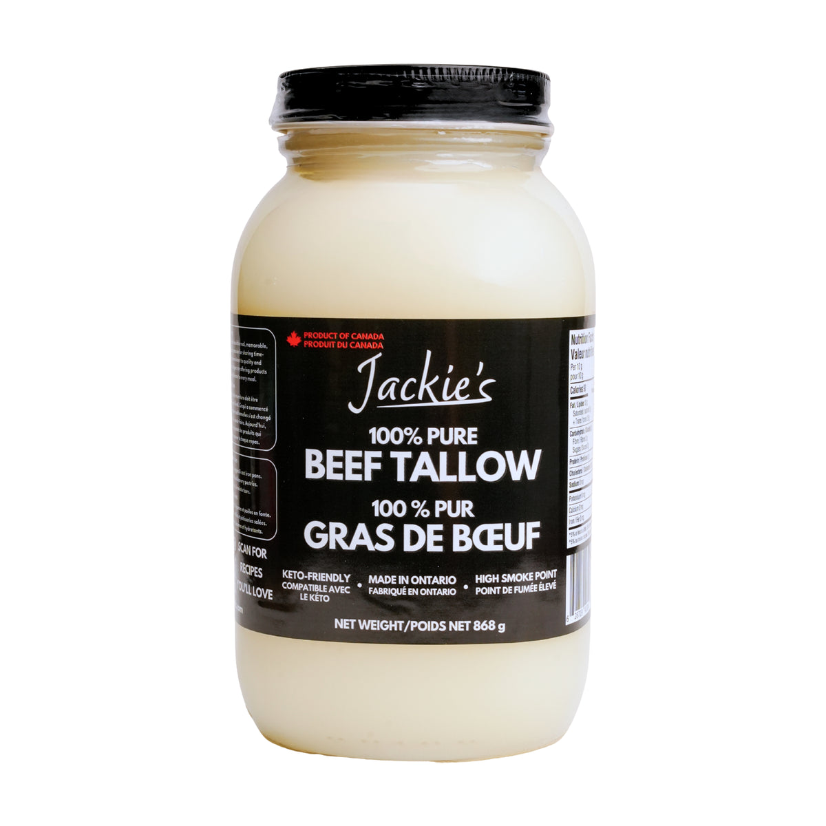 Jackie’s Pure Beef Tallow, 868 g