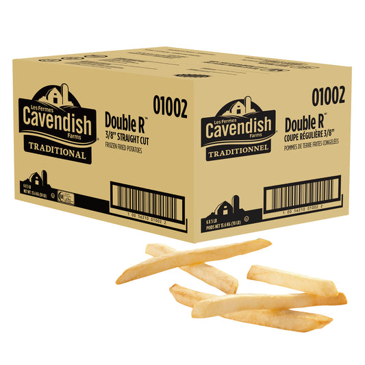 Cavendish Farms Double R 3/8 Straight Cut Fries (6 × 2.27 kg)