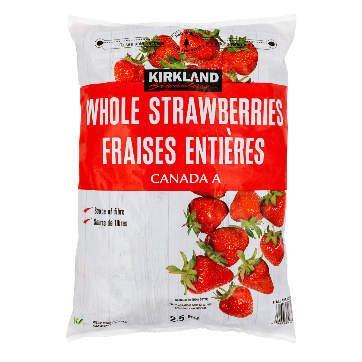 Kirkland Signature Grade A Frozen Whole Strawberries
2.5 kg