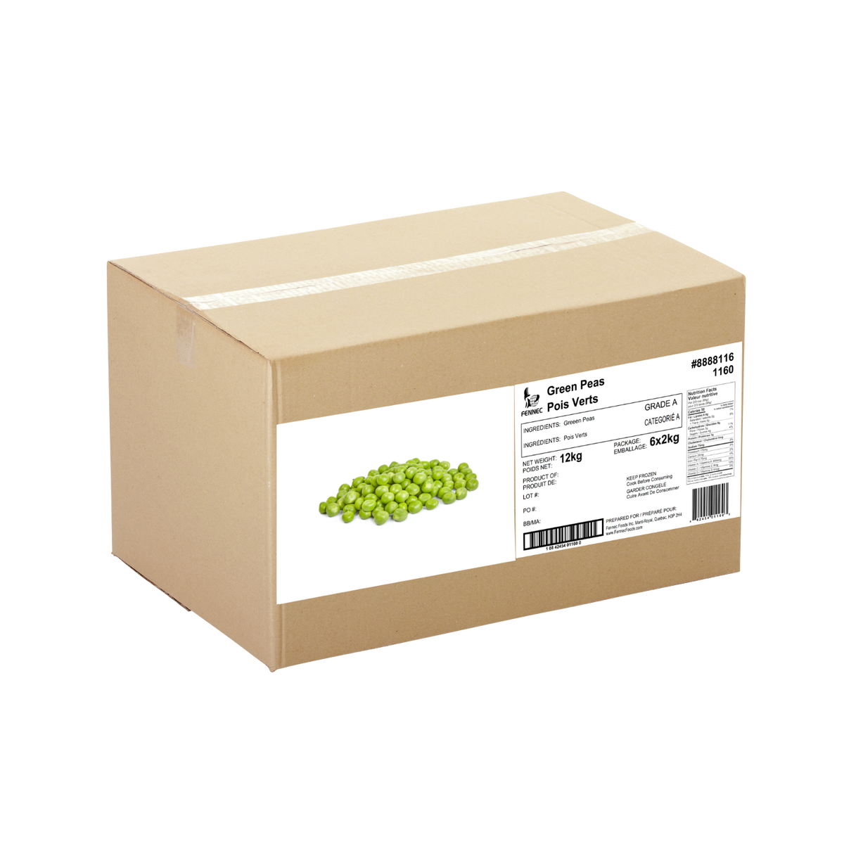 Fennec Frozen Green Peas
6 x 2 kg