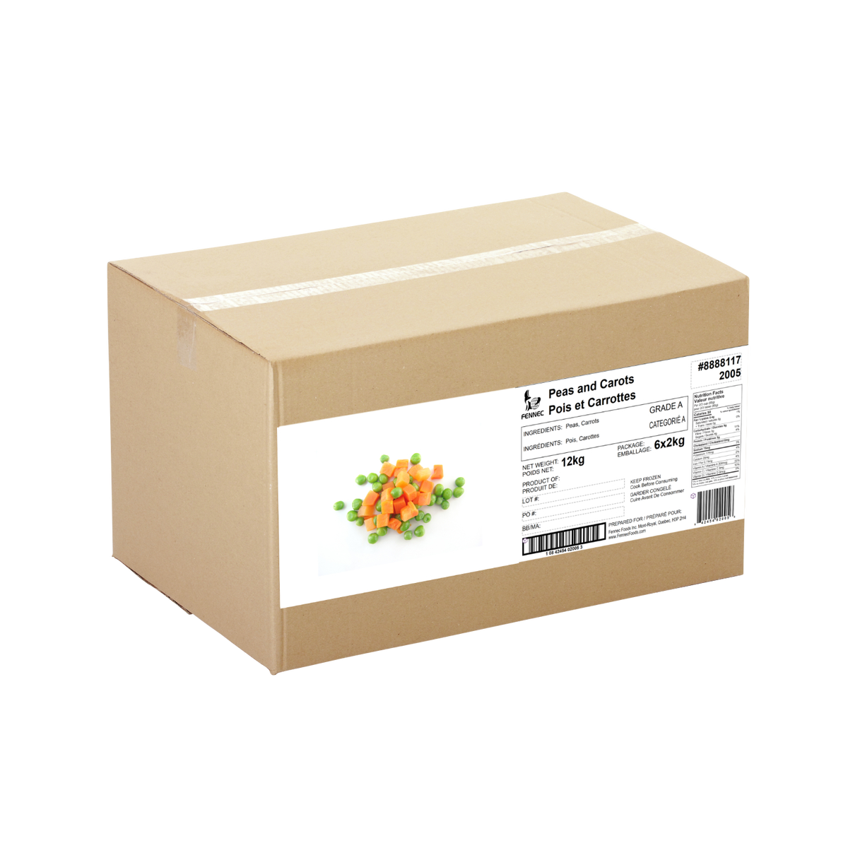 Fennec Frozen Peas and Carrots
6 x 2 kg