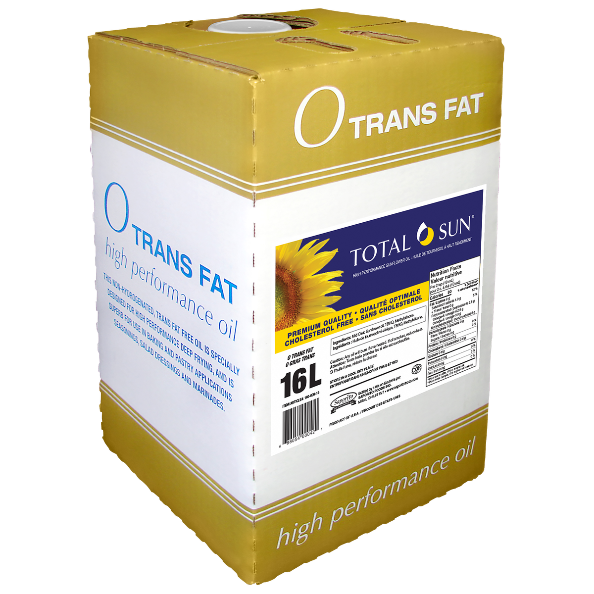 Total Sun Sunflower Oil, 16 L