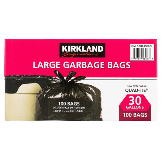 Kirkland Signature Large Garbage Bags (Pack of 100)