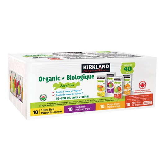 Kirkland Signature Organic Assorted Juice (40 × 200 mL)