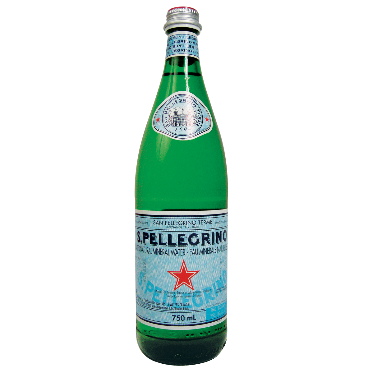 San Pellegrino Carbonated Water, 15 × 750 mL