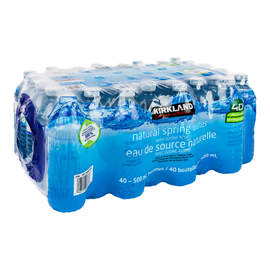 Kirkland Signature Natural Spring Water, 40 × 500 mL