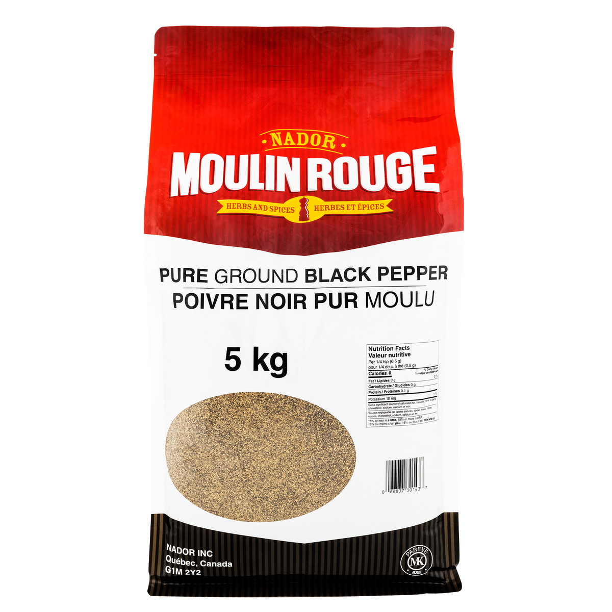 Moulin Rouge Ground Black Pepper (5 kg)