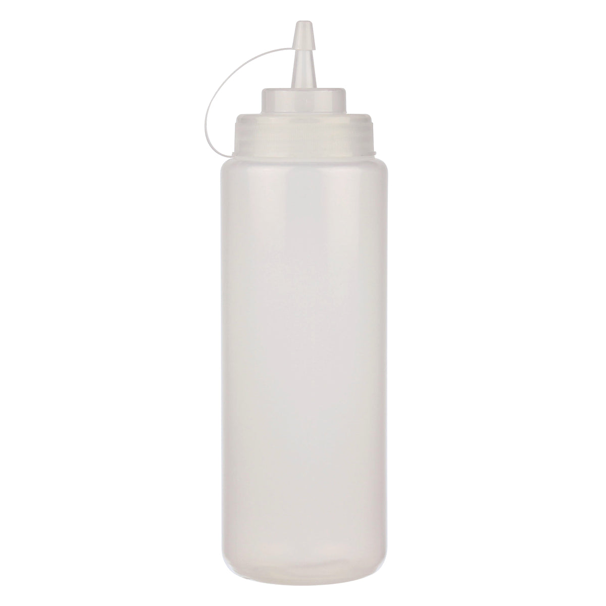Resto 473 mL (16 oz) Clear Wide-mouth Squeeze Bottle
Pack of 6