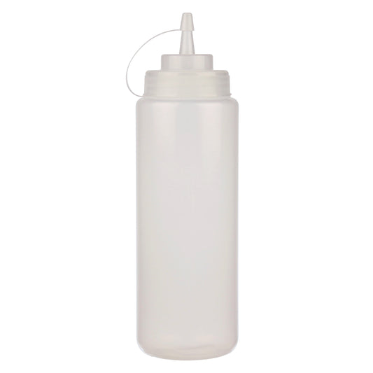Resto 473 mL (16 oz) Clear Wide-mouth Squeeze Bottle
Pack of 6