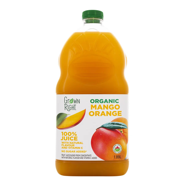 Grown Right Organic Mango Orange Juice
2 × 1.89 L