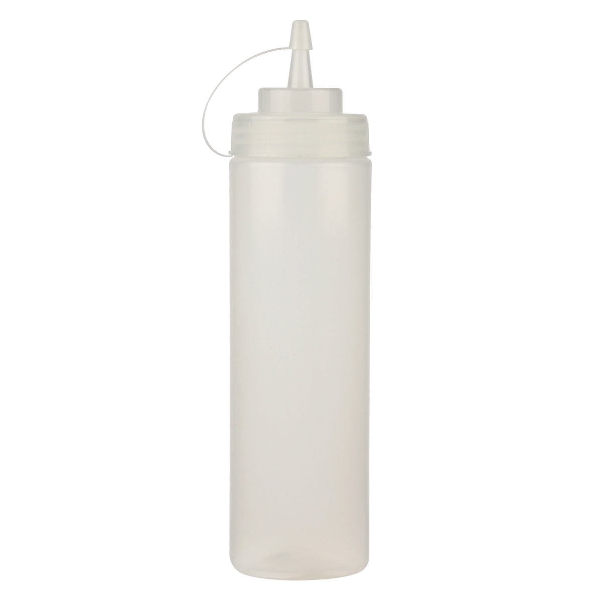 Resto 709 mL (24 oz) Clear Wide-mouth Squeeze Bottles
Pack of 6