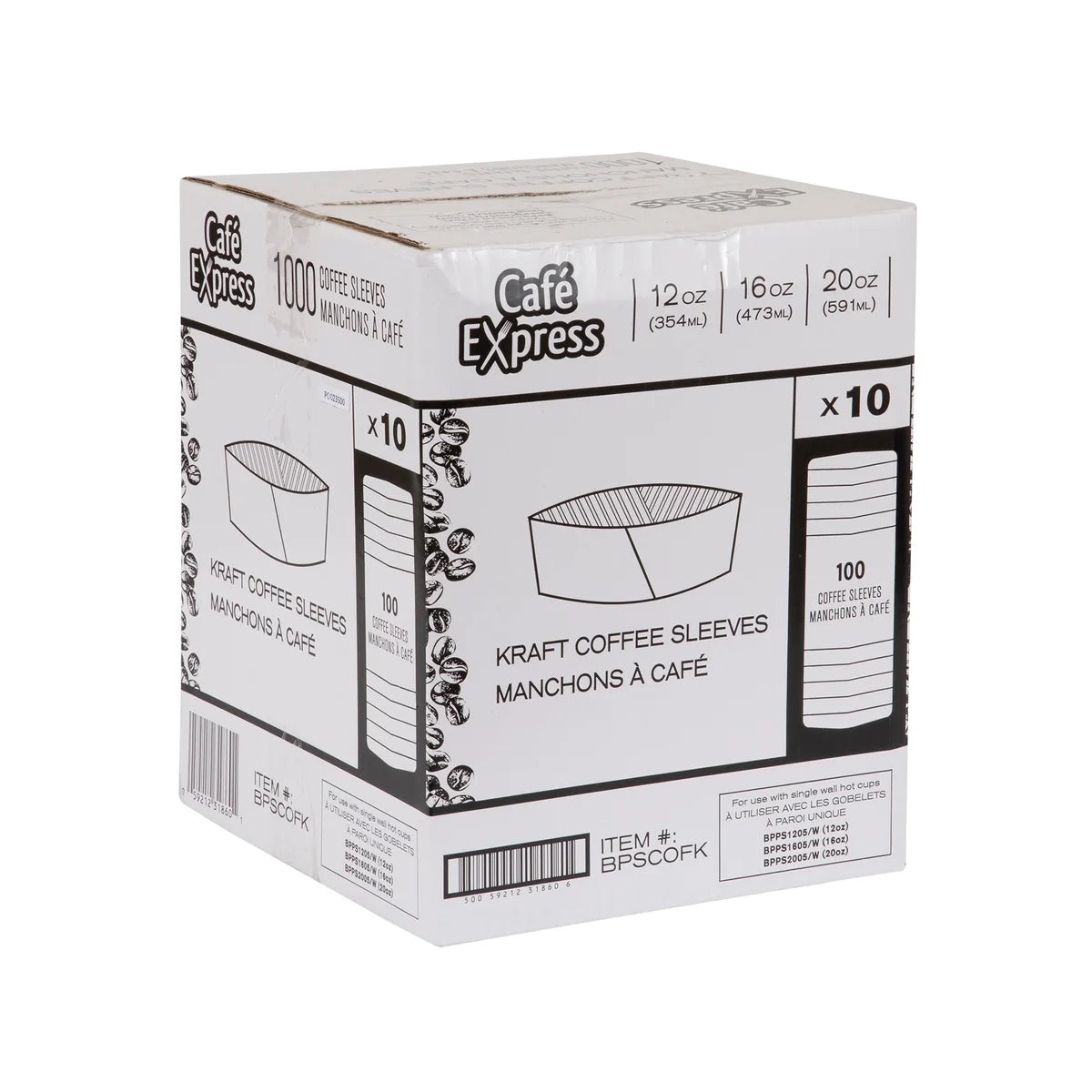 CÂFE EXPRÊSS
COFFEE SLEEVES
PACK OF 1.000