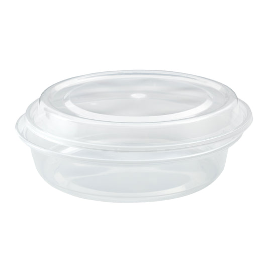 Café Express 22-oz Round Containers with Lids
Pack of 50