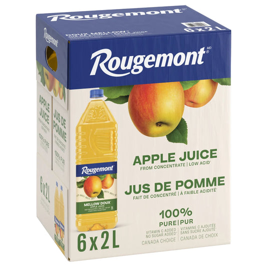 Rougemont Mellow Apple Juice, 6 x 2 L