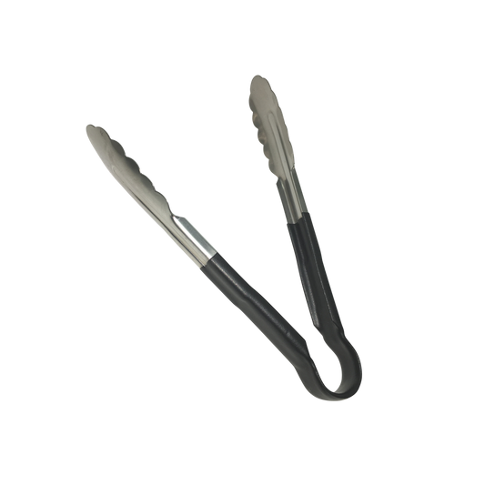 Sagetra Plastic Coated Black Utility Tongs 9 in (22.86 cm) 4 pack