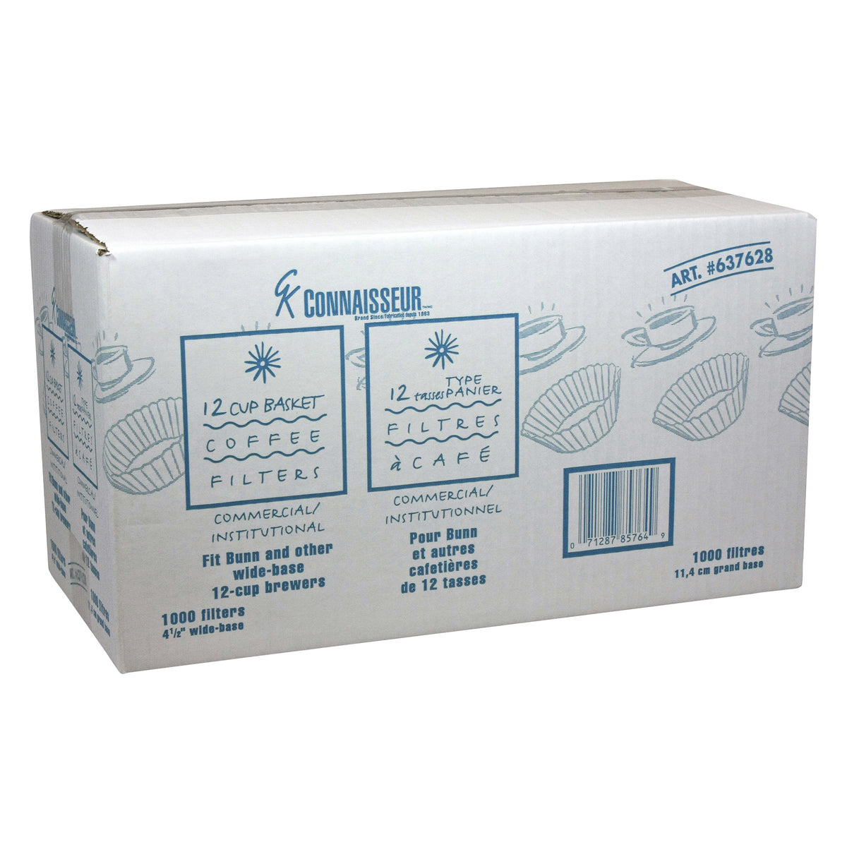 Commercial 12-cup Basket Coffee Filters
Pack of 1,000