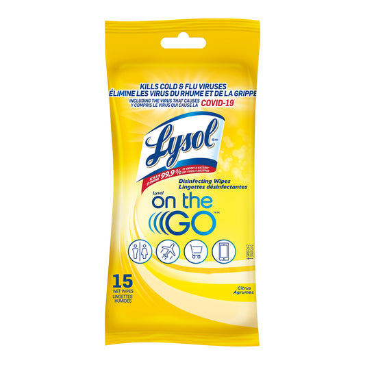 LYSOL
DISINFECTING WIPES
24 PACKS OF 15